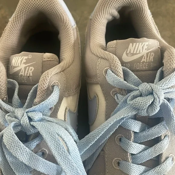 Nike Air Force One Blue and Gray Sneakers - Picture 4 of 7